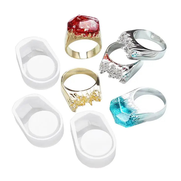 Silicone Dried Flower Epoxy Resin Ring Mold for Jewelry Making