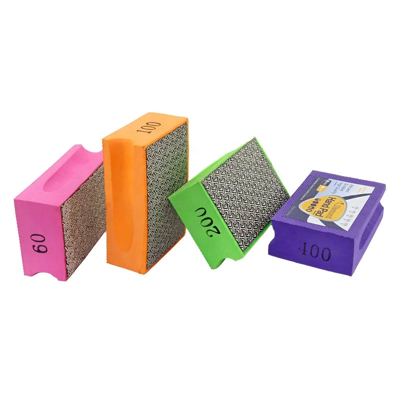 Grit #60-3000 95*55mm Electroplated Diamond Sanding Block Sanding Pad Polishing Tool Hand Polishing Pad for Glass Marble Granite