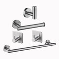 5-Piece Brushed Nickel Bathroom Accessories Set Stainless Steel Towel Bar and Paper Holder with Hook Metal Hardware