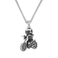 Hot Selling Punk Jewelry Cartoon Necklace Hip Hop Skull Necklace Death Rider Dead Souls Motorcycle Pendant Necklace to My Son