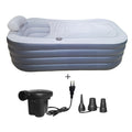 Big Size Free Standing Eco-friendly PVC Deep Soaking Portable Adult Inflatable Folding Bathtub with Lid