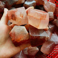 40-110 g Wholesale 4-7 cm Crystal Free-form Natural Red Fire Quartz Stone Facets Polished Hematoid Quartz