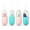 Silicone Straw Holder with Capsule & Brush-Eco-Friendly Bar Accessories for Restaurants