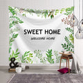 Green Plant Tapestry Wall Hanging Aesthetic Home Background Cloth Corridor Yoga Bedroom Living Room Mural Curtain Decoration