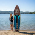 EU Warehouse Dropshipping 34'' Ultra Wide SUP Board HOT WELDING SEAM Inflatable Stand up Paddle Board with Accessories
