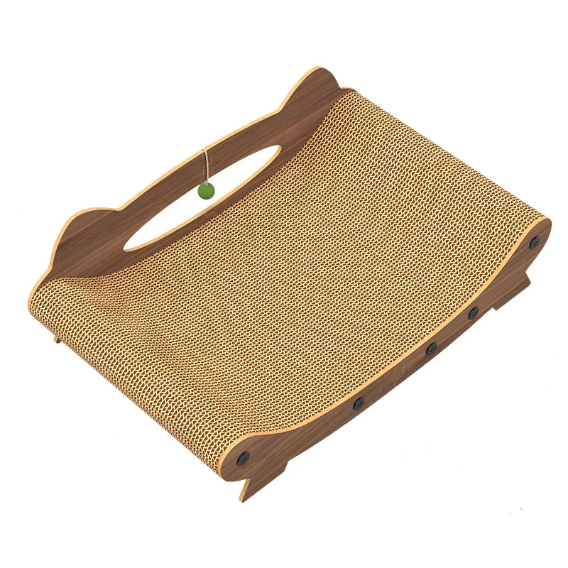 Hot New Sustainable Corrugated Paper Bed Scratcher Folded Cardboard Cat Toy Sofa Eco-Friendly Corrugated Cat Trees & Scratcher