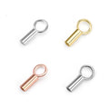 Good Quality Leather Cord End Clasp 925 Sterling Silver Tube Bulk Chain Caps for Jewelry DIY Making
