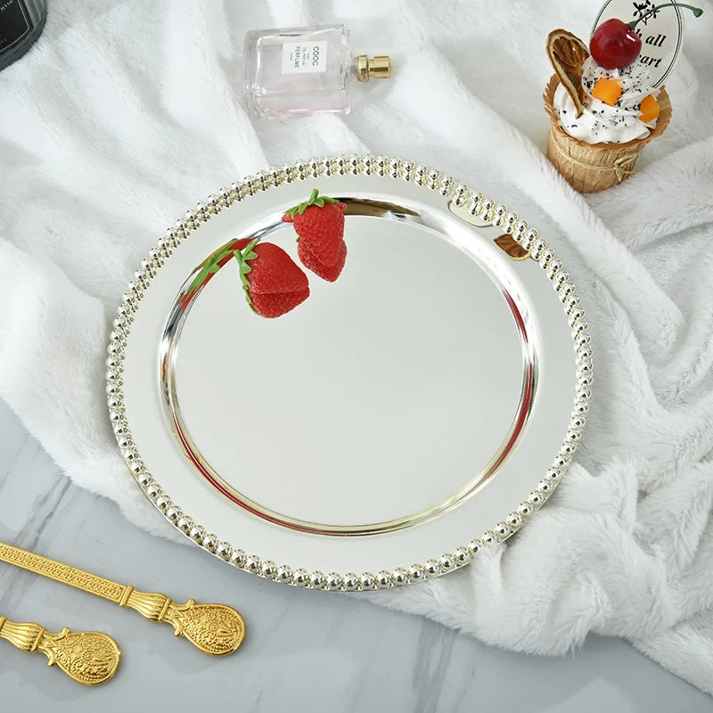 Premium Polished 10/ 12 Inch Mirror Steel Restaurant Dish Serving Plate
