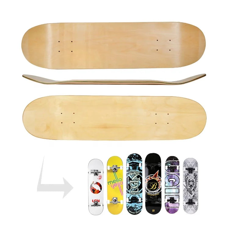 China Bulk Collection Cool Custom Blank Skateboard Decks for Art