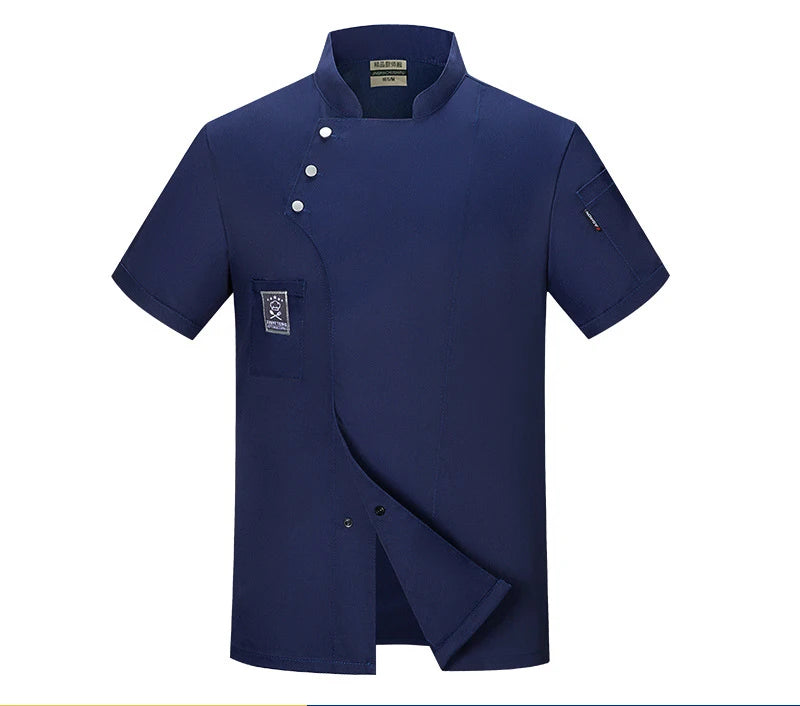Men's Restaurant Professional Design Cotton Chef's Work Clothes Chef Uniform Waterproof Private Label Chef Clothing Uniform