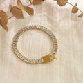 Hot Selling 18 k Gold Plated Stainless Steel Lock Bracelets Zircon Bracelet Women Bling Bangle