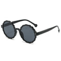Luxury Sunglasses Plastic Women Fashion Vintage Round Shaped Colorful Cute Flowers Outdoor Sunglasses 2024