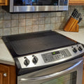 Dish Drying Kitchen Range Cover 28 X 20 Inches Modern Design Black Silicone Stove Mat for Glass Top Cooktops Mat Silicone Mat