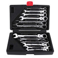 12-Piece Professional Auto Repair Wrench Spanner Set 5°Return Angle for Home Garage DIY Professional Repair OEM Customizable