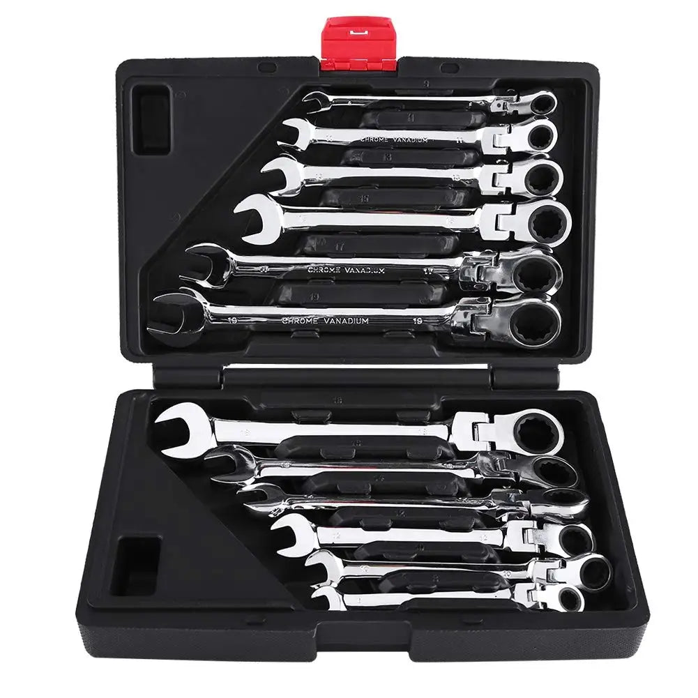 12-Piece Professional Auto Repair Wrench Spanner Set 5°Return Angle for Home Garage DIY Professional Repair OEM Customizable