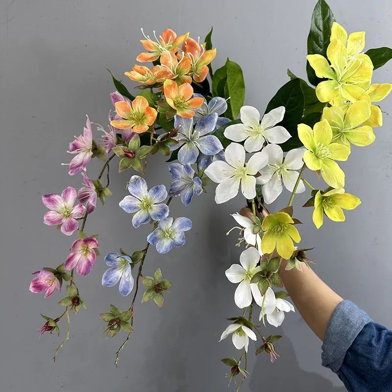 Artificial Flowers Wholesale 3D Print Latex Malus Spectabilis Flowers Wedding Decoration Flower