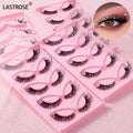 New Design Foxy Winged Cat Eye Lashes Clear Band Full Strip Faux Mink Fluffy Eyelashes with Diamond