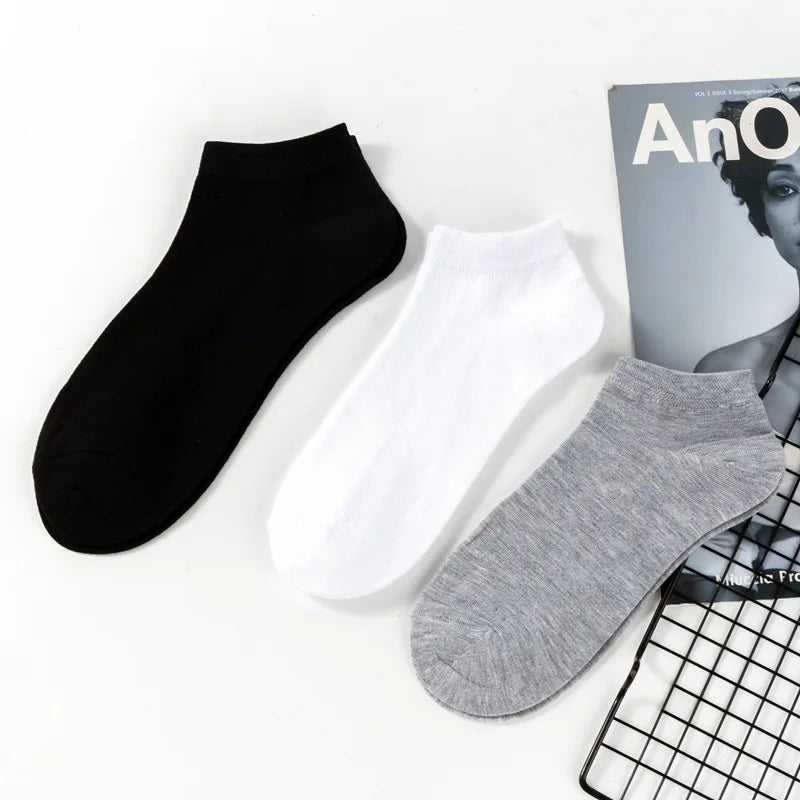 Wholesale Men's Casual Breathable Short Socks Summer Sweat-absorbing Short Tube Standard Customized Colors Spring Summer Boat