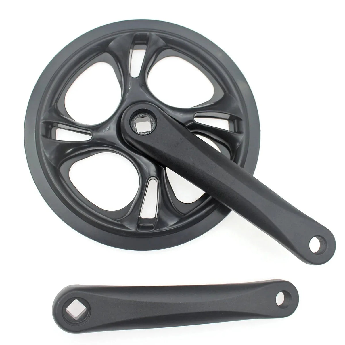 Bicycle Single Speed Crankset 48T Folding Electric Bicycle Crank Set Aluminum Alloy 170mm Electroplating Plastic Cover Bike Part