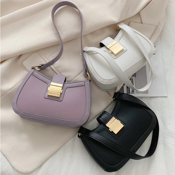 Korean Fashion Ladies Shoulder Small Underarm Bag Women's Pu Leather Messenger Bag