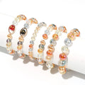 Classic DIY Beading 6/8/10/12MM Colorful Crystal Beads Bracelet Hand String Stretch Beaded Bracelet for Women