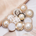 Designer Accessories for Clothes Silver Gold Pearl Shank Button Sewing Dress Buttons for Clothing