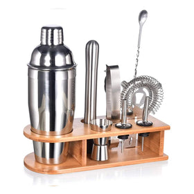 Professional Mixology Bar Set with Custom Logo Bartender Kit & Mixed Drink Shaker Durable Metal Material