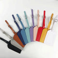 Wholesale Custom logo Bulk Travel Plain PU  Luggage Tag Blank
