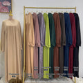 Traditional Muslim Clothing&Accessories Puff Sleeve Velvet Satin Abaya Islam Long Dress Muslim