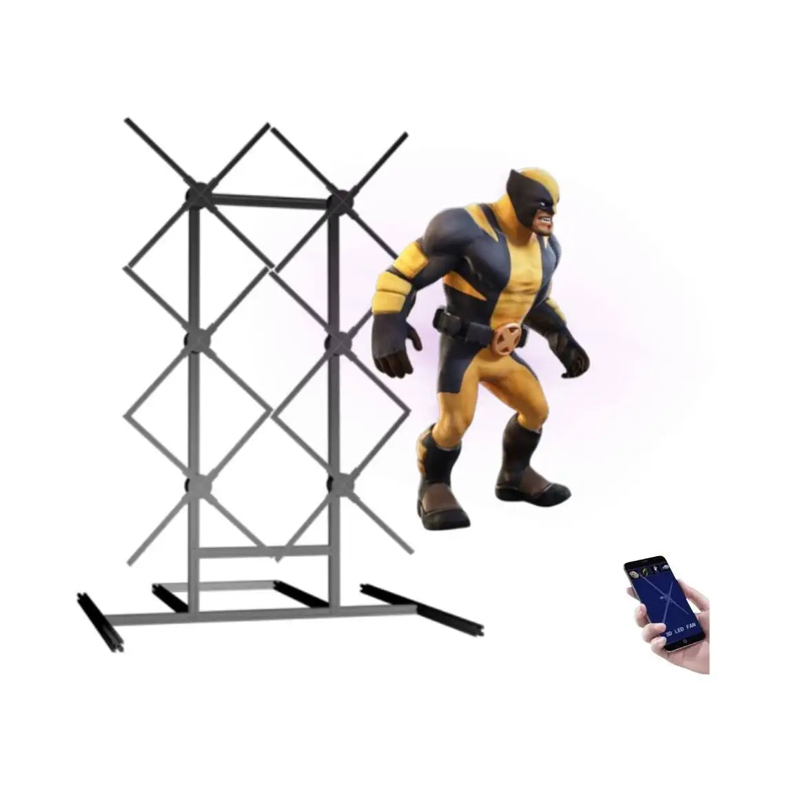 2024 NEW 65cm Multi Splicing 3d Holographic Display Lifelike High Resolution Hologram Equipment Advertising for Exhibition