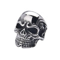 Retro Personality Stainless Steel Ring Skull Ring Men's Punk Jewelry Hand Polished Men's Ring