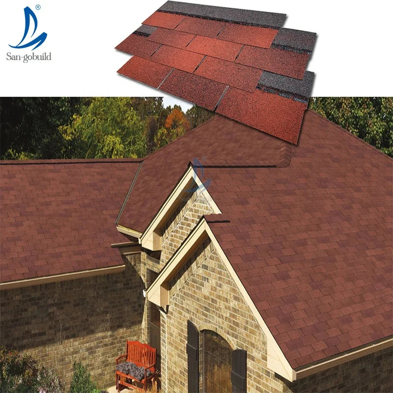 3-Tab Asphalt Shingles Architectural Roofing Sheets Factory Price Building Material Classical House Roofing