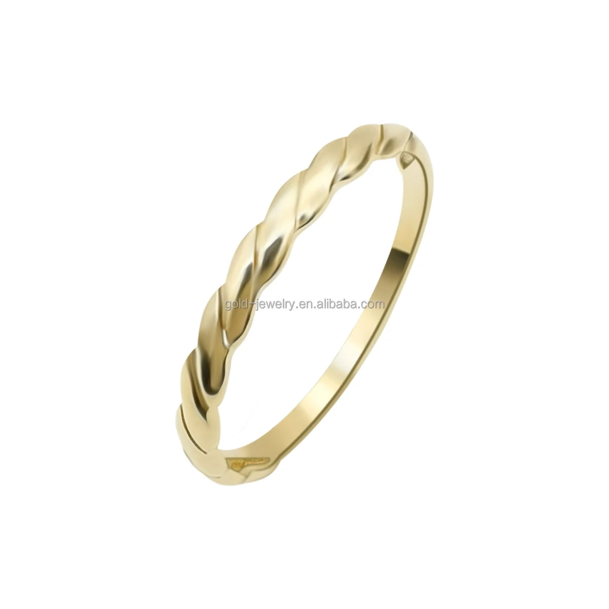 9K Custom Jewelry Women Finger Ring Fine Jewelry 9k Solid Yellow Gold Ring Simple Design Wholesale