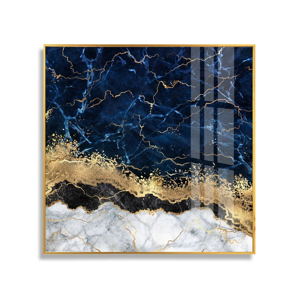 Abstract Art Crystal Porcelain Painting Metal Frame Living Room Decorative Painting Entrance Hall Mural Bedside Painting