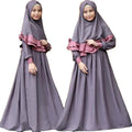 Wholesale Girls Ramadan Abaya With Hijab Two Piece Set Muslim Dress