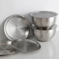 SHIMOYAMA 304 Stainless Steel Salad Bowl Kitchenware Set of 3 Polished Mixing Bowl for Home Baking