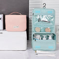 Hot Selling Polyester Wash & Toiletries Bag with Hanger Foldable Cosmetic Organizer