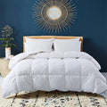 Hotel & Home Printed All-Season Comforter Duvet Insert with Down Alternative Filling Reversible Soft Eco-Friendly