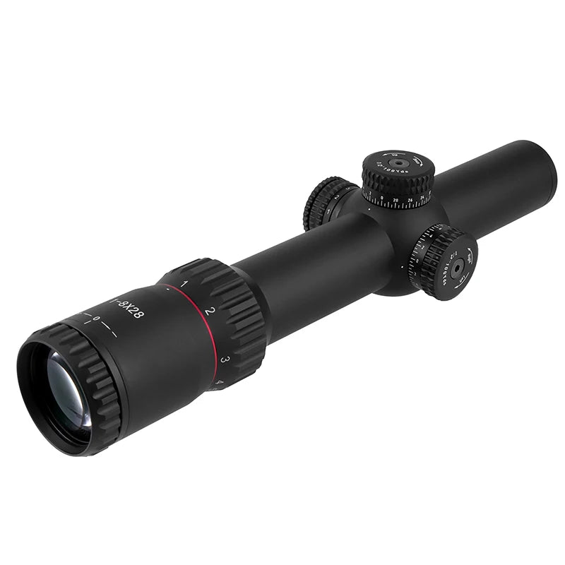 Focuhunter LPVO 1-8x24 Spotting Scope 34mm IP67 Waterproof Tactical Red/Green 5-Level Illumination Fully Multi-Coated HD Clear
