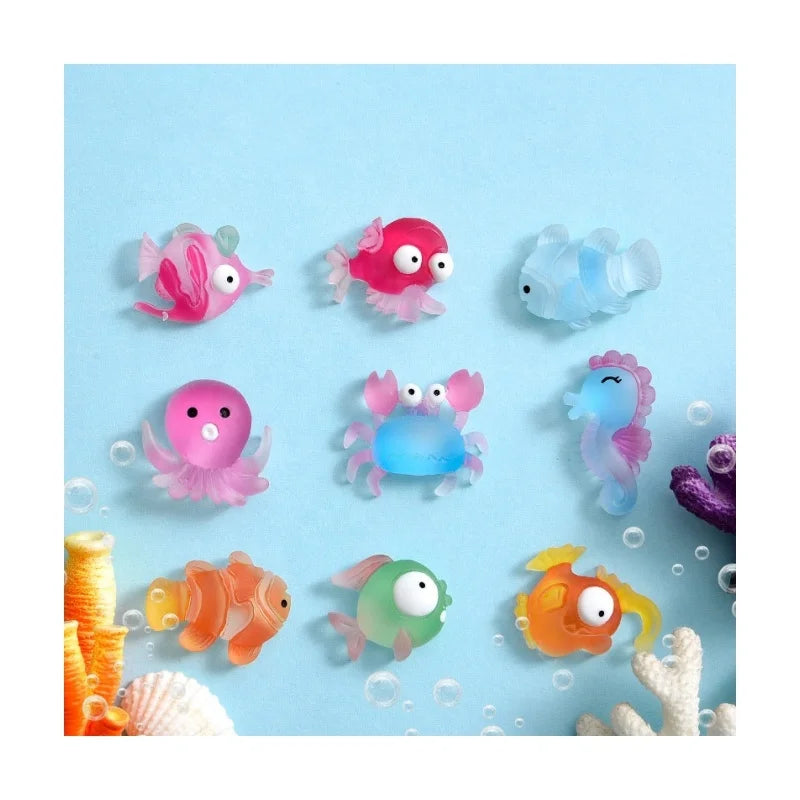 New Design Ocean Animal Tropical Series Resin Crab Tropical Fish Toys Mini Resin Ocean Animal Ornaments Aquarium Decorations