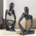Factory Outlet Exquisite Gold Silver Black Modern Abstract Home Decor Thinker Statue Resin Craft