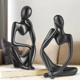 Factory Outlet Exquisite Gold Silver Black Modern Abstract Home Decor Thinker Statue Resin Craft
