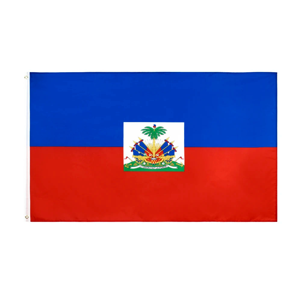 Ready to Ship 100% Polyester 3x5ft Stock Printed HT Haitian Haiti Flag
