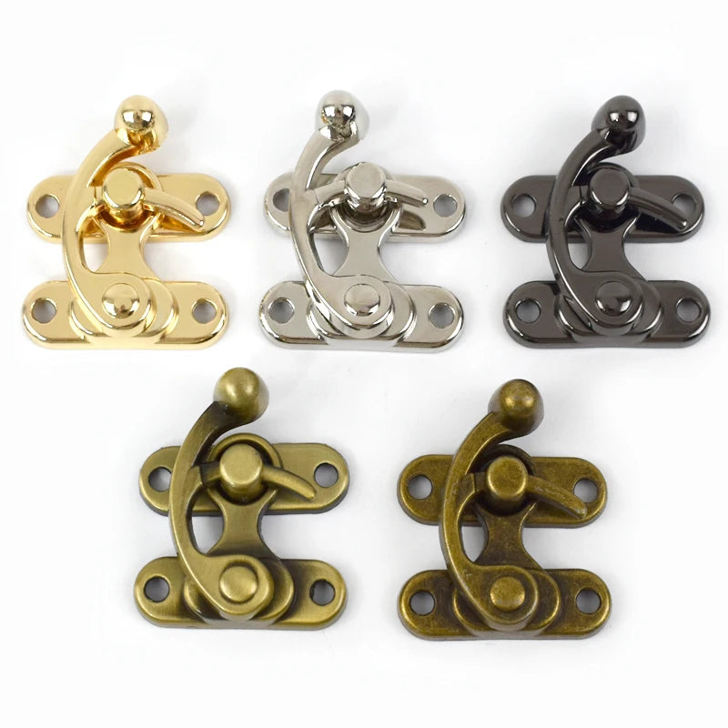 Meetee BF733 Gift Box Casting Bag Lock Metal Accessories Bag Lock Hasp Buckle for Handbag Clasp Hook Wooden Box Latch Buckles