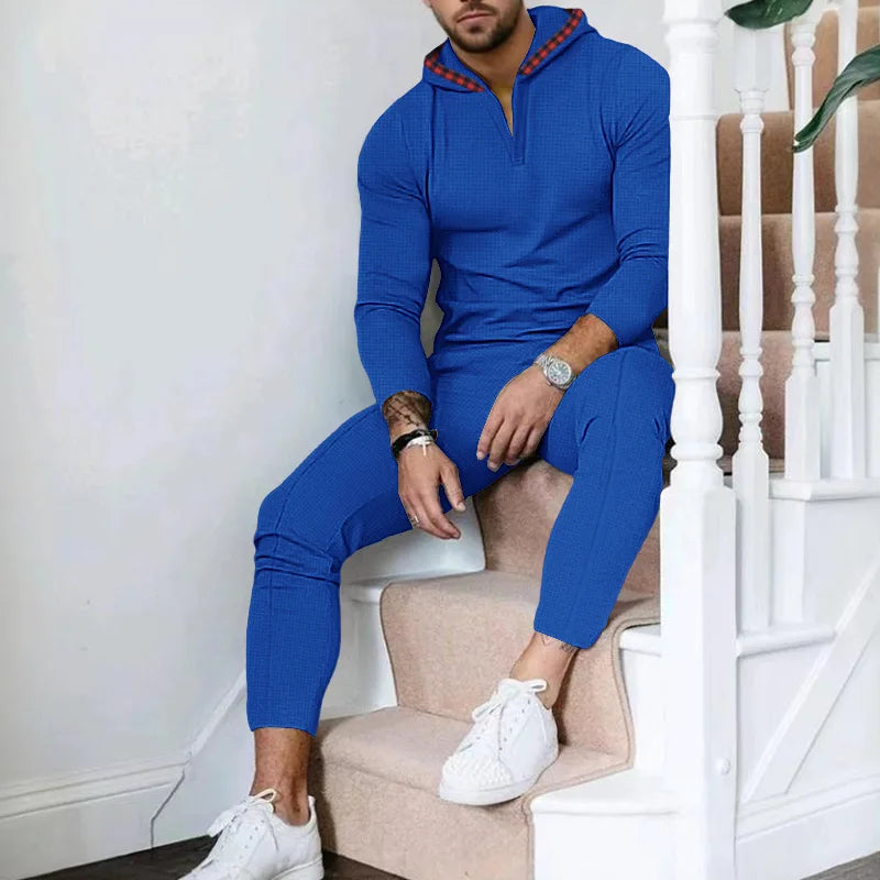 Men's Custom Logo Sport Casual Track Suits Set Wholesale Breathable Joggers and Hoodie for Autumn Season