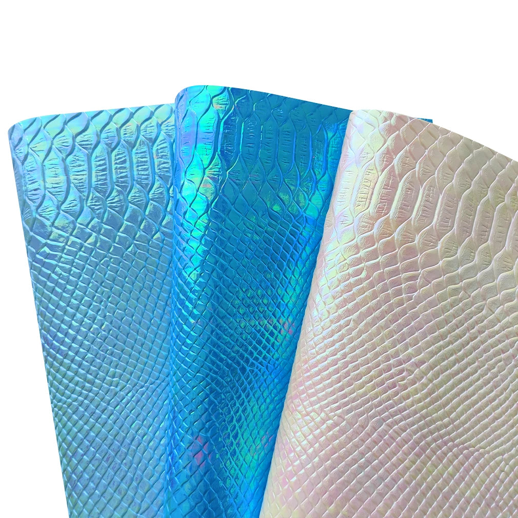 Factory Direct Sale of Polarized Serpentine Magic Embossed Material Artificial Leather for the Production of Hand Bag
