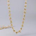 Waterproof PVD 18K Gold Plating Stainless Steel Knot Link Chain Necklace for Women & Men