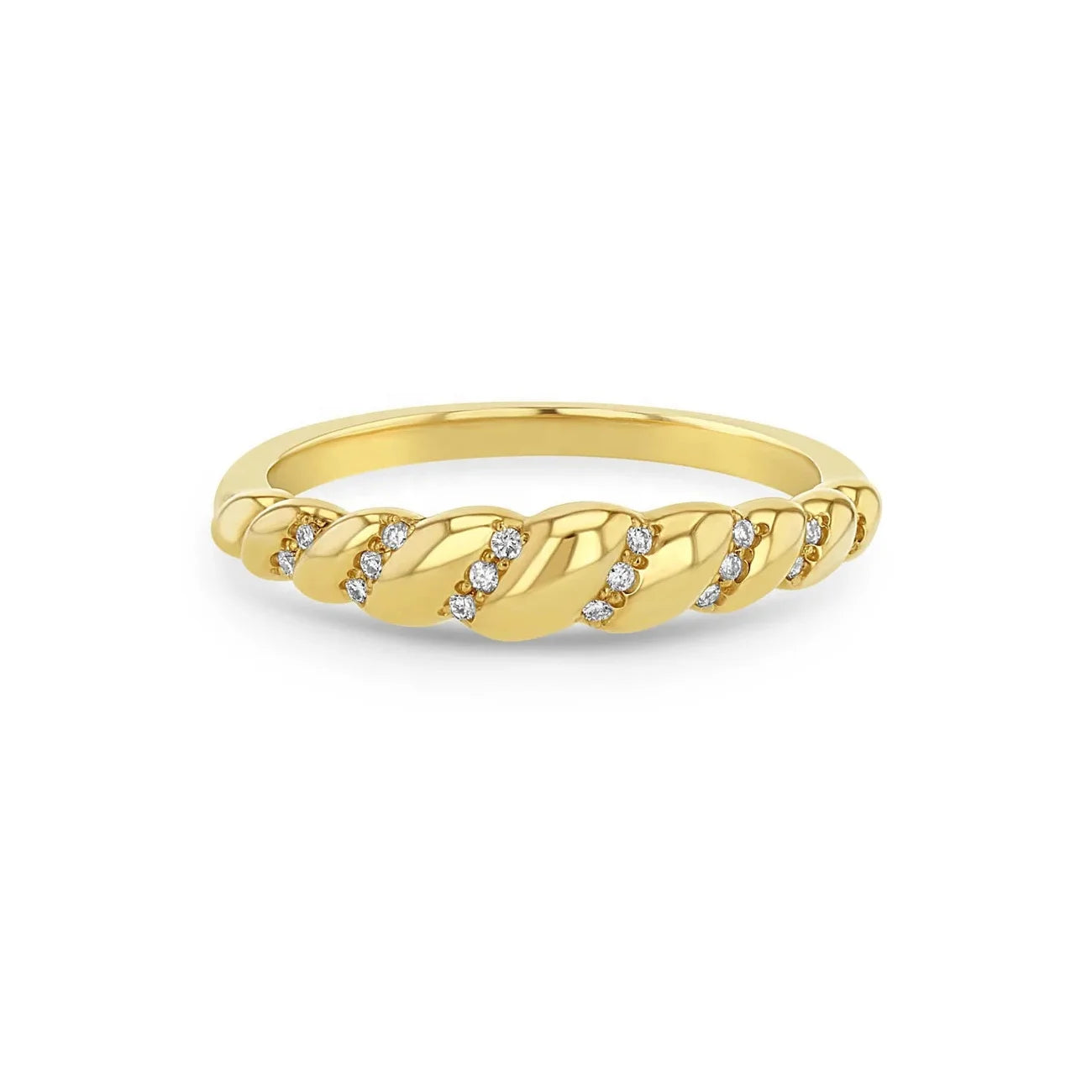 LOZRUNVE Twisted Finger Ring Jewelry Silver 925 Prong Setting Diamond CZ Zirconia Ring
