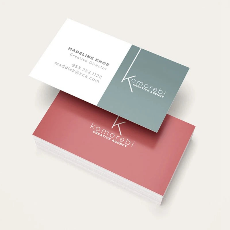 Custom Business Card Printing on Thick Sturdy White Art Paper Lamination Varnish Made from Cardboard and Kraft Paper