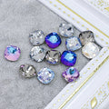 Dongzhou 10mm Cushion Cut Glass Rhinestones Plating Color K9 Fancy Stone Wholesale Loose Crystal Beads Jewelry Diy Accessories